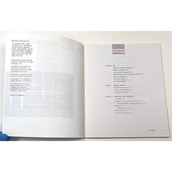 VTG 1986 Apple II A Touch of Applesoft BASIC OWNER'S MANUAL Instruction Booklet - Picture 2 of 4